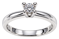 Anello Donna in Oro bianco Diamante Vidali Gioielli ANOR-109-34